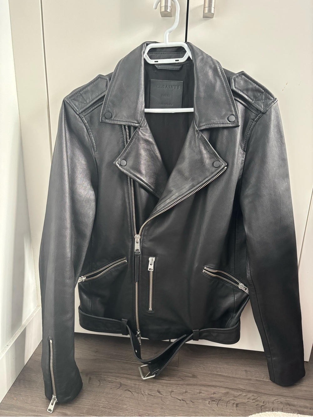 Men's Black Leather Jacket - Classic Moto Style